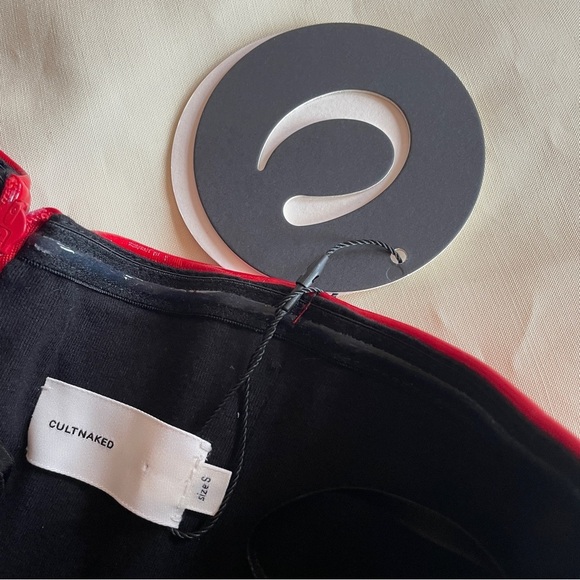 NEW! CULTNAKED- Strapless Love Killa Midi Dess in Red Patent Size Small - Picture 11 of 13